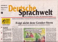 Titelseite der Deutschen Sprachwelt, Ausgabe 62